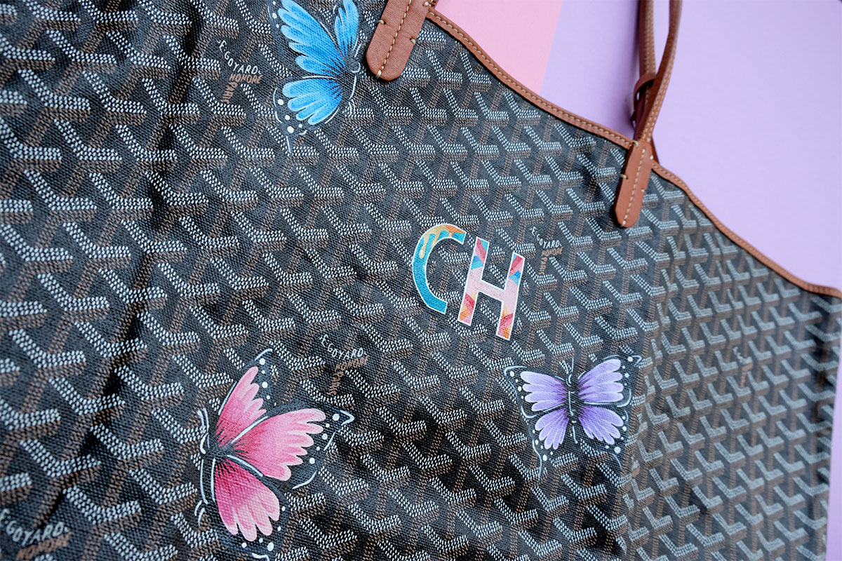 Goyard Customised 'Butterfly' Monogram St Louis Bag